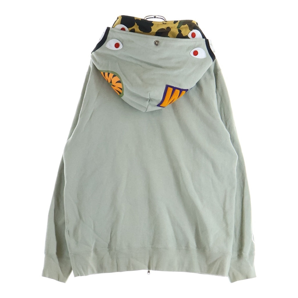 A BATHING APE(アベイシングエイプ) 1st Camo Shark Full Zip Double Hoodie ファースト カモ シャーク フル ジップ ダブル フーディ パーカー マルチ 001ZPL301007M
