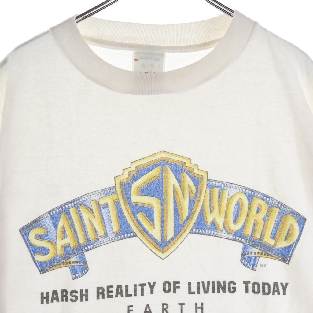 SAINT MICHAEL(セントマイケル) 26SS SS T-SHIRT / SAINT WORLD セントワールド 半袖カットソー Tシャツ ホワイト SM-MK8-0000-015