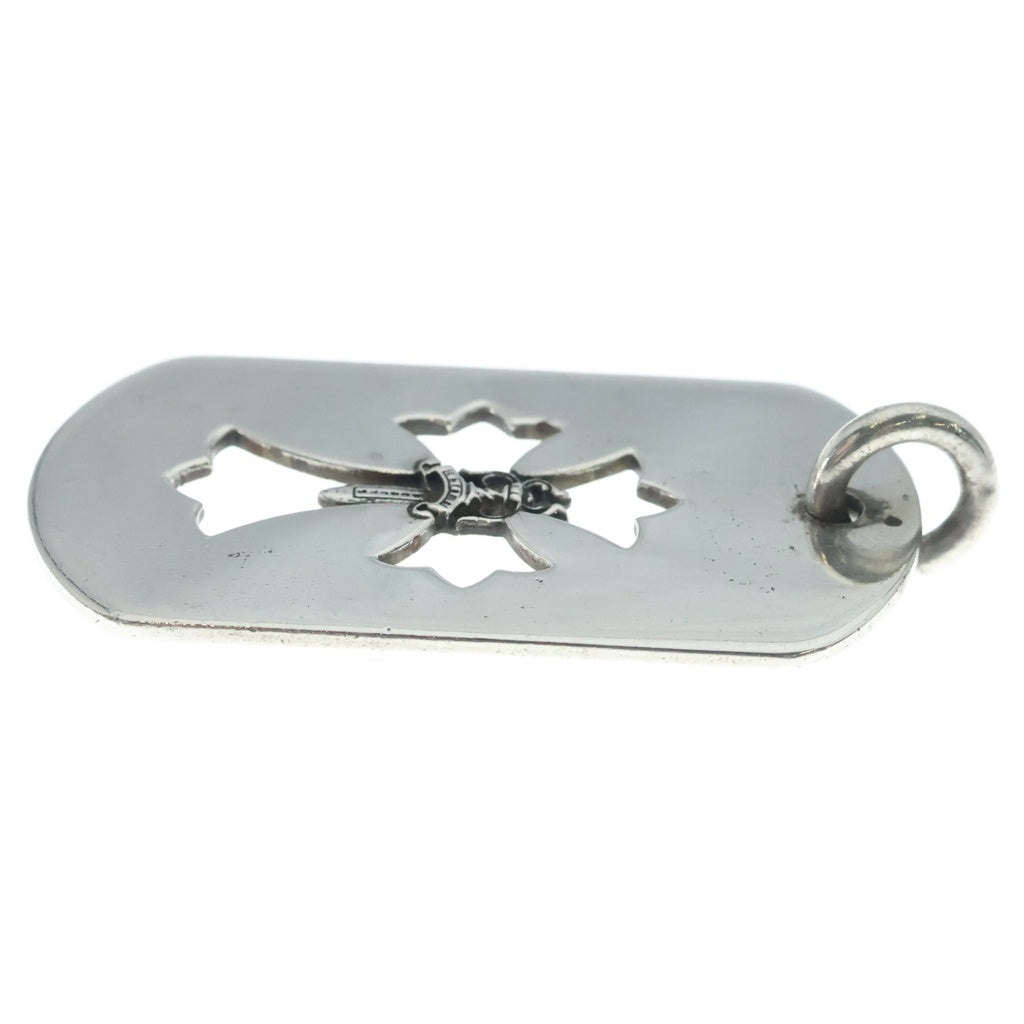 CHROME HEARTS(クロムハーツ) D TAG LRG CROSS DAGG カットアウトクロスダガー ラージドッグタグネックレストップ