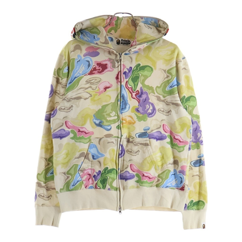 A BATHING APE(アベイシングエイプ) BAPE ART CAMO SHARK HOODIE アートカモ フーデッド ジップアップ シャークパーカー レディース マルチ 001ZPJ802009L