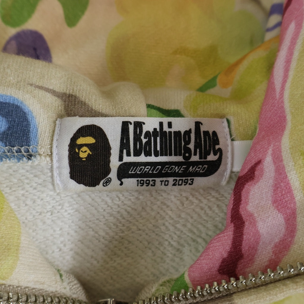 A BATHING APE(アベイシングエイプ) BAPE ART CAMO SHARK HOODIE アートカモ フーデッド ジップアップ シャークパーカー レディース マルチ 001ZPJ802009L