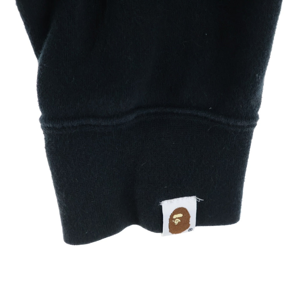 A BATHING APE(アベイシングエイプ) スパンコール ベビーマイロ ジップアップ フーディ パーカー ブラック 002ZPH802508L