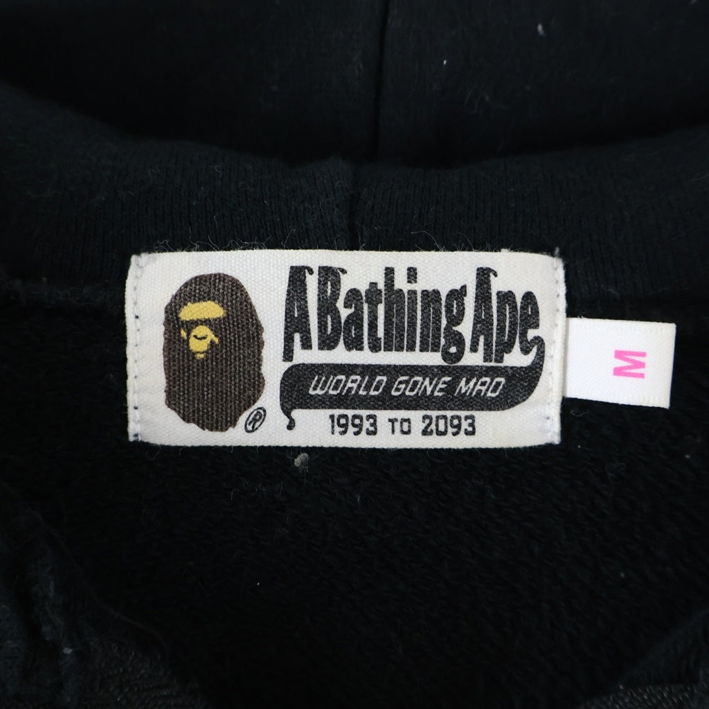 A BATHING APE(アベイシングエイプ) スパンコール ベビーマイロ ジップアップ フーディ パーカー ブラック 002ZPH802508L