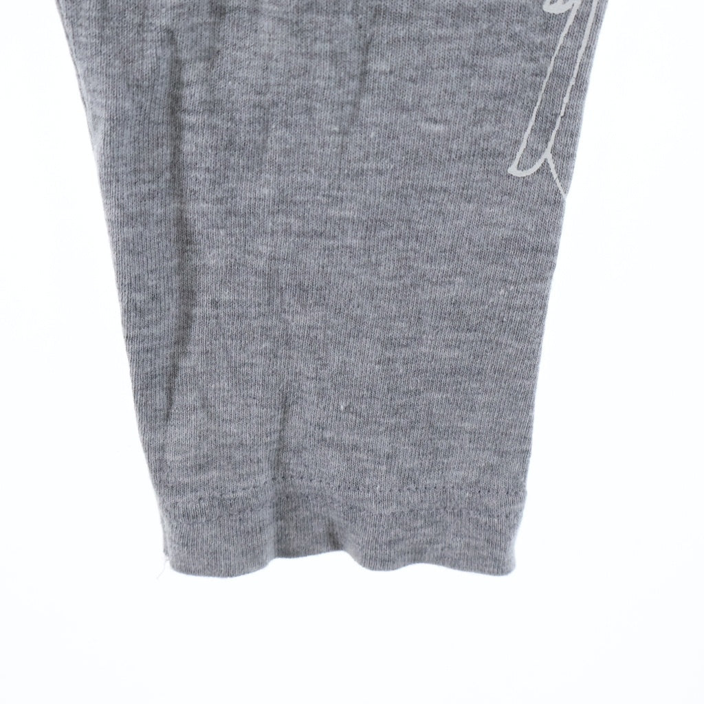 CHROME HEARTS(クロムハーツ) OLD FairyCross Neck logo L/S Tee オールド ネックロゴ フェアリークロスプリント長袖ラグランTシャツ グレー/ホワイト レディース