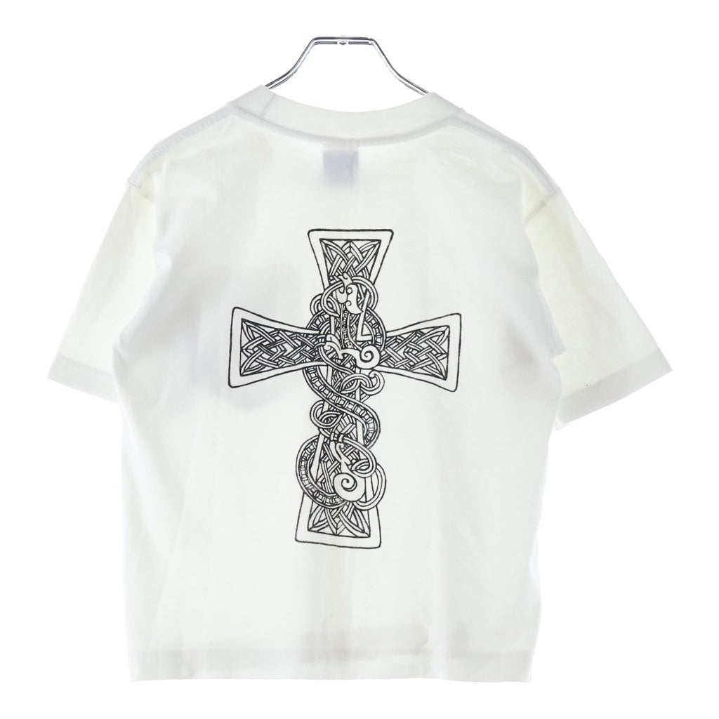CHROME HEARTS(クロムハーツ) OLD CELTIC CROSS S/S Tee ケルティッククロス プリント半袖Tシャツ カットソー ホワイト レディース