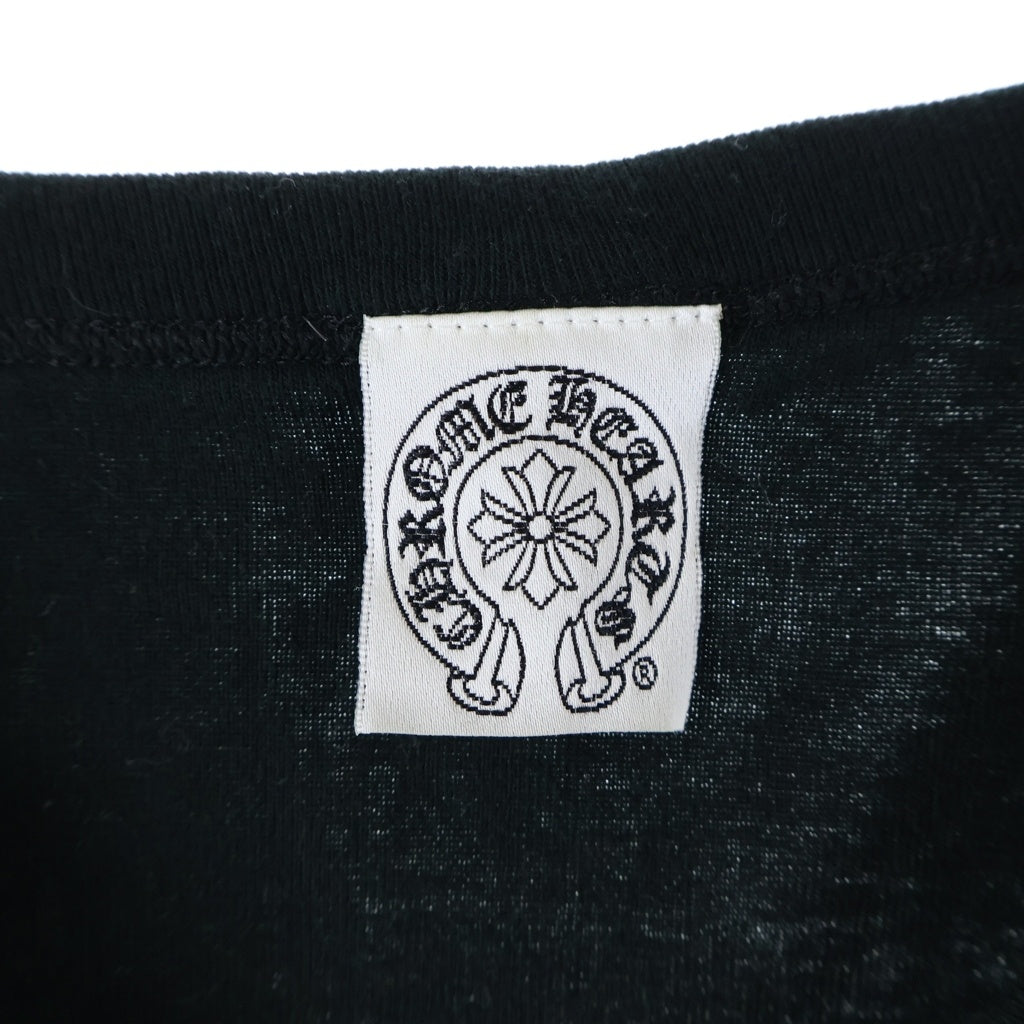 CHROME HEARTS(クロムハーツ) OLD フローラルクロスフロントプリント タンクトップ ブラック レディース
