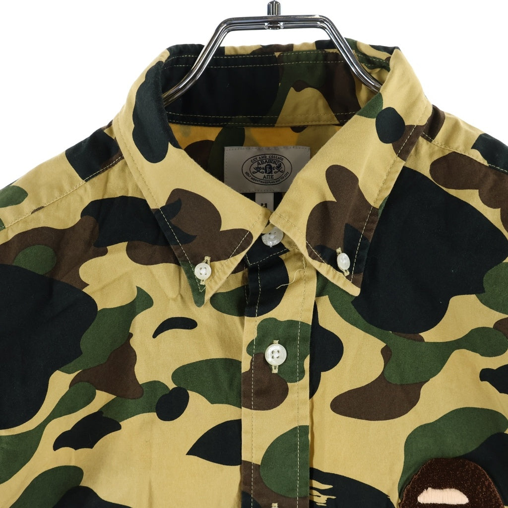 A BATHING APE(アベイシングエイプ) 1ST CAMO MILITARY SHIRT ファースト カモ ミリタリー シャツ カーキ 001SHF201001X