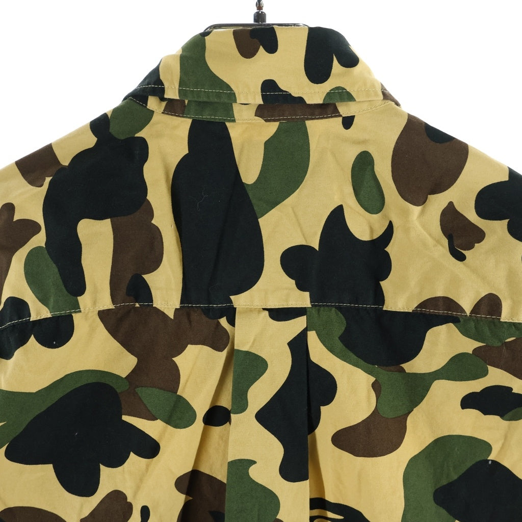 A BATHING APE(アベイシングエイプ) 1ST CAMO MILITARY SHIRT ファースト カモ ミリタリー シャツ カーキ 001SHF201001X