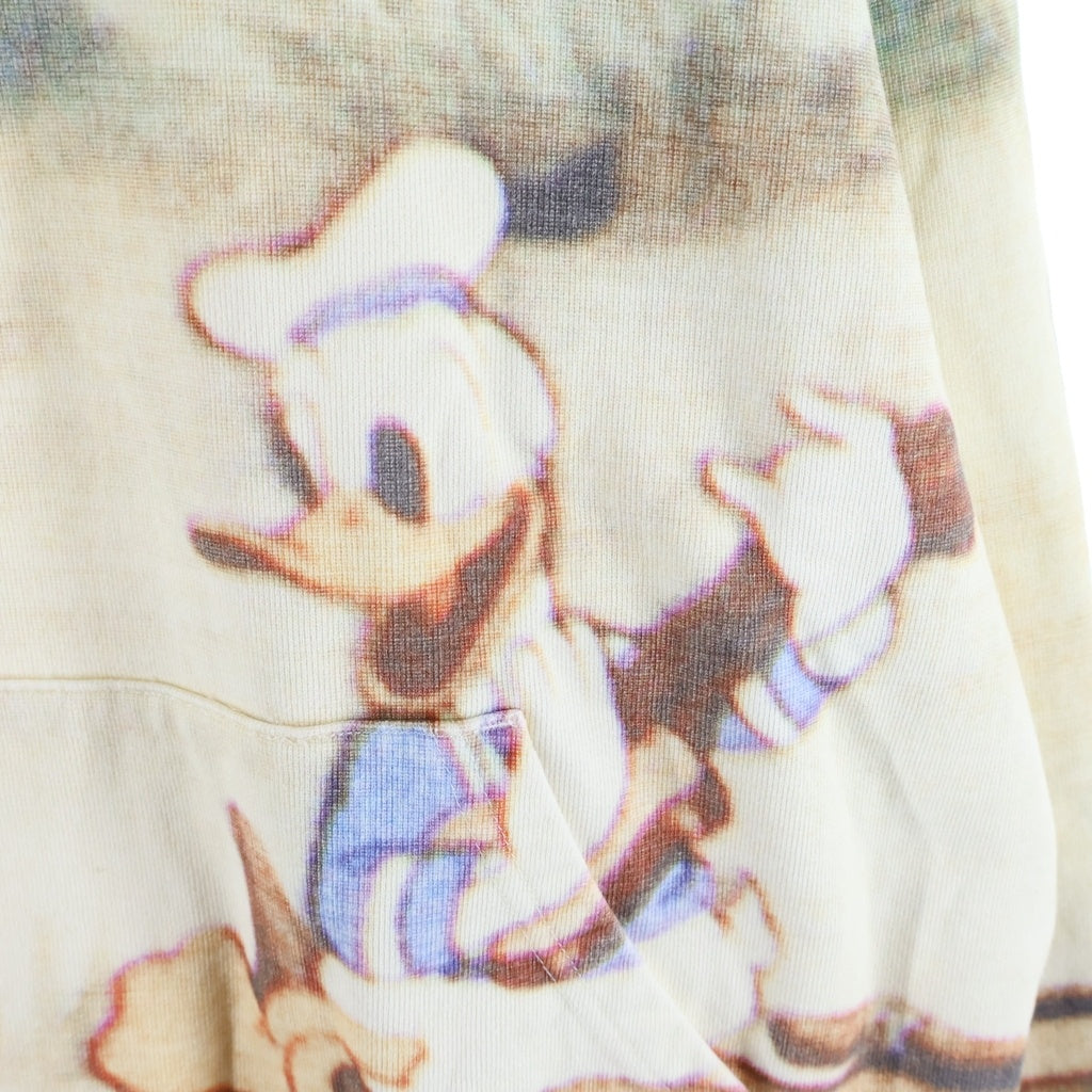KITH(キス) ×Disney For Donald Duck Hawaiian Vintage Nelson Hoodie ×ディズニー フォア ドナルドダック ハワイアン ヴィンテージ ネルソン フーディー ホワイト KHM033133