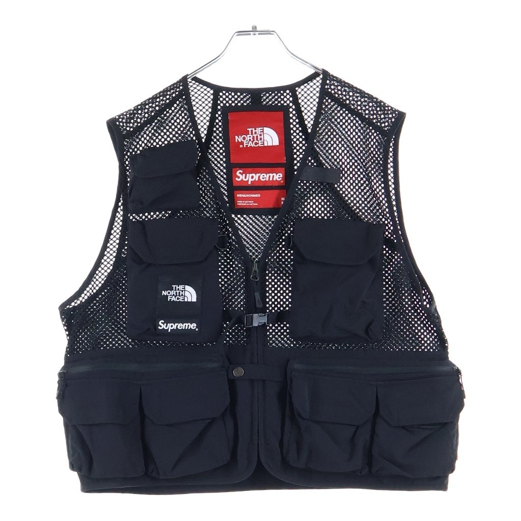 SUPREME(シュプリーム) 20SS ×THE NORTH FACE Cargo Vest ×ザノース・フェイス ジップアップメッシュカーゴベスト ブラック NF0A4QSZ