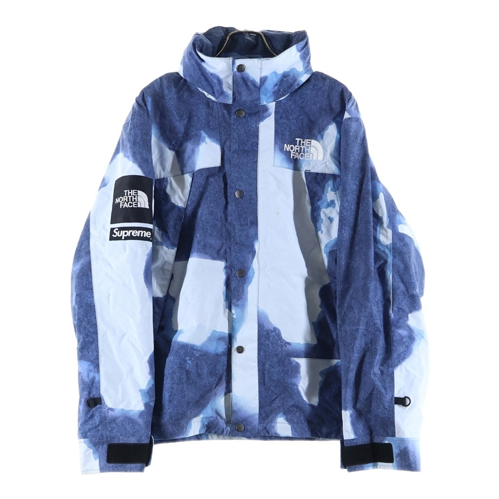 SUPREME(シュプリーム) 21AW×THE NORTH FACE Bleached Denim Print Mountain Jacket ノースフェイス ブリーチデニム マウンテンジャケット パーカー ナイロンジャケット ブルー NP52100I