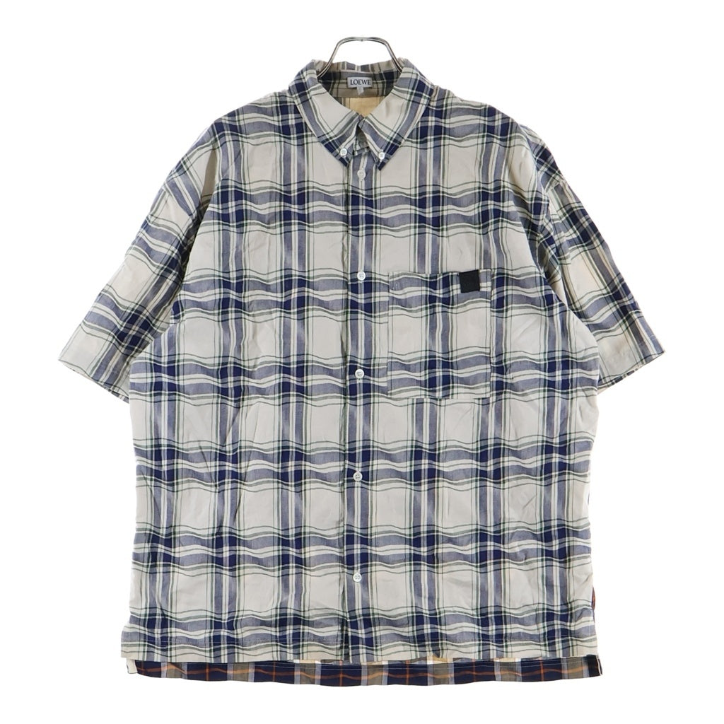 LOEWE(ロエベ) 25SS クラシックカラー チェック 半袖 シャツ マルチ H526Y05W34