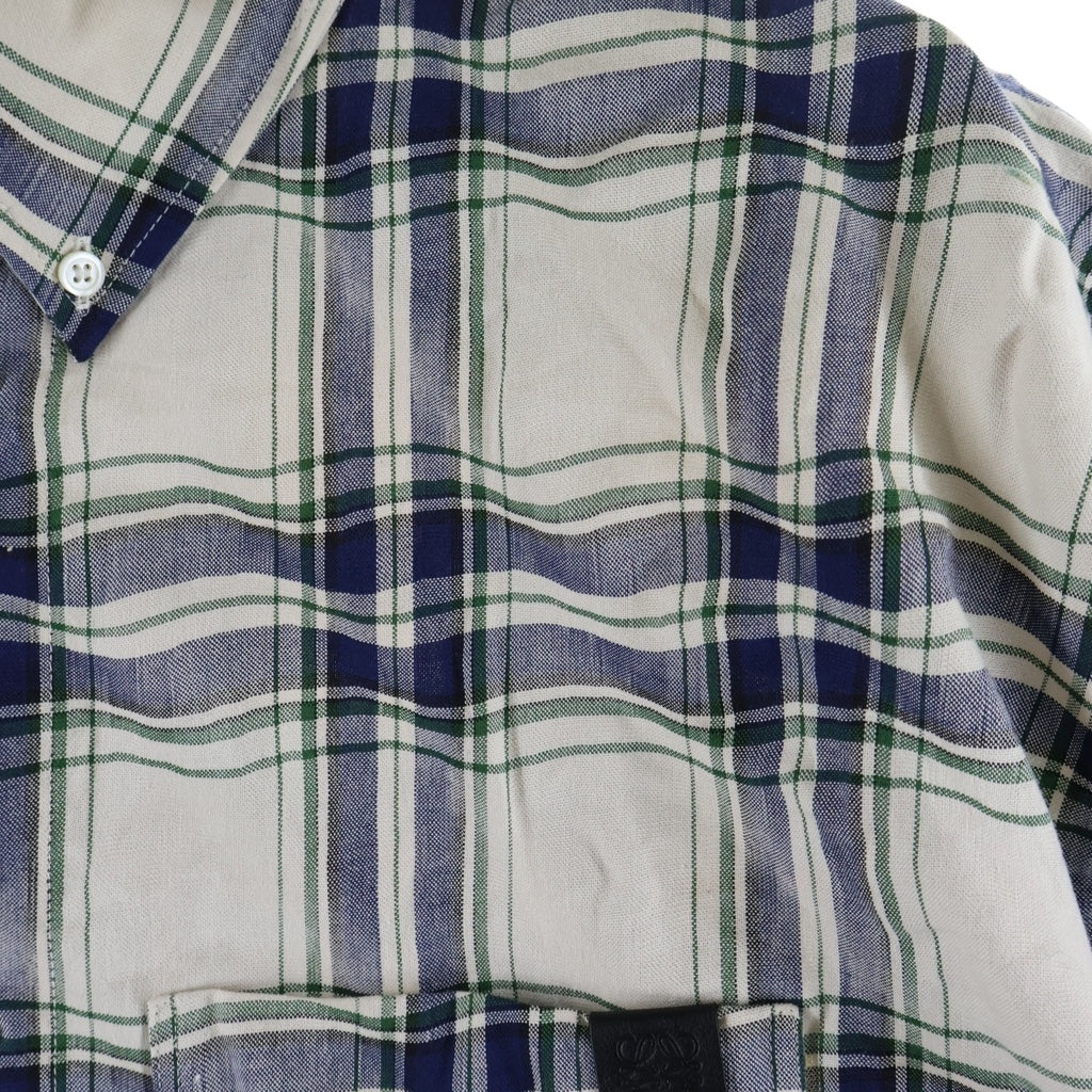 LOEWE(ロエベ) 25SS クラシックカラー チェック 半袖 シャツ マルチ H526Y05W34