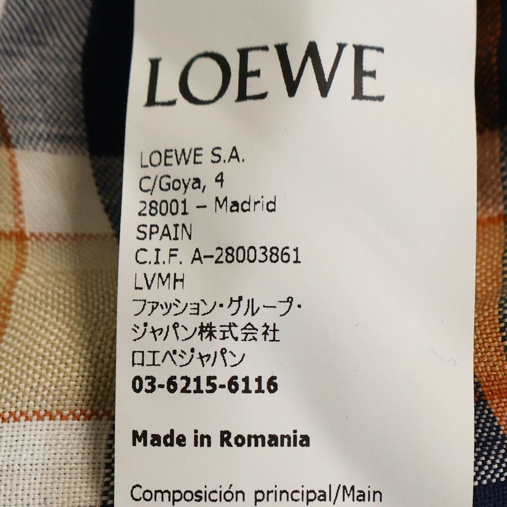 LOEWE(ロエベ) 25SS クラシックカラー チェック 半袖 シャツ マルチ H526Y05W34
