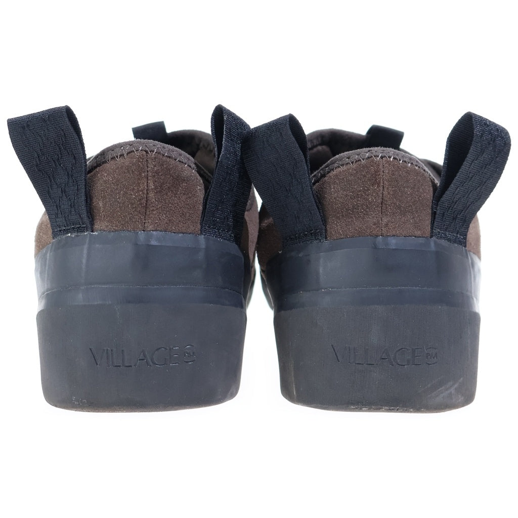 NO BRAND(ノーブランド) Village PM ヴィレッジピーエム レースアップ スエード切替ローカットスニーカー シューズ ブラウン US8.5/26.5cm