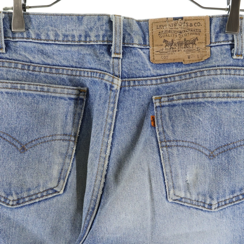 Levi's(リーバイス) 90S 505 オレンジタブ USA製 ボタン裏 585 ジップフライ デニム パンツ インディゴ