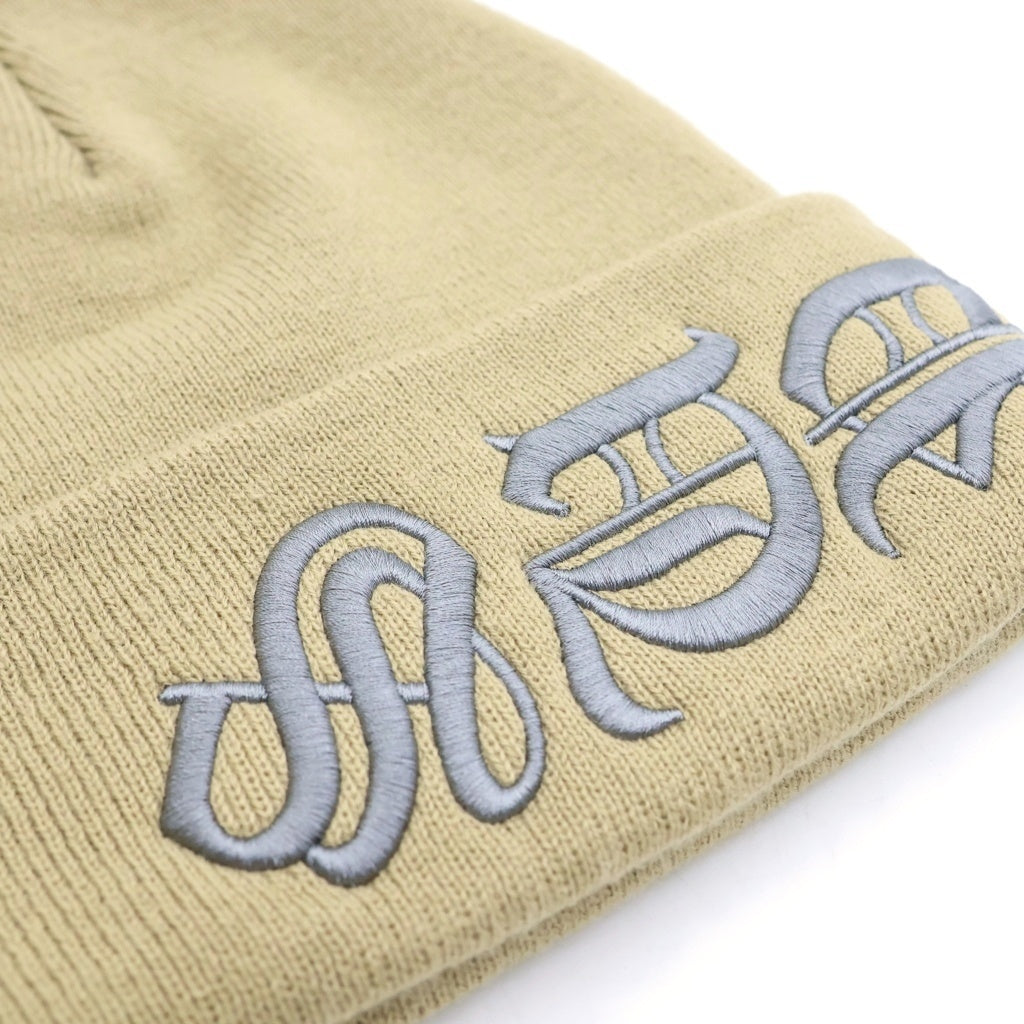 SUPREME(シュプリーム) ×NEW ERA Blackletter Beanie ×ニューエラ ブラックレター ビーニー ニット帽 ベージュ G7302122025