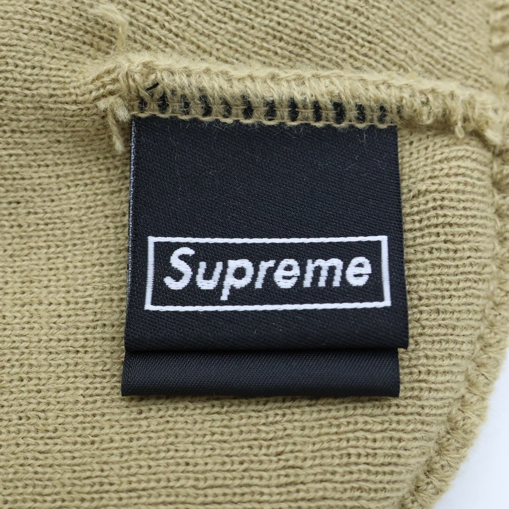 SUPREME(シュプリーム) ×NEW ERA Blackletter Beanie ×ニューエラ ブラックレター ビーニー ニット帽 ベージュ G7302122025