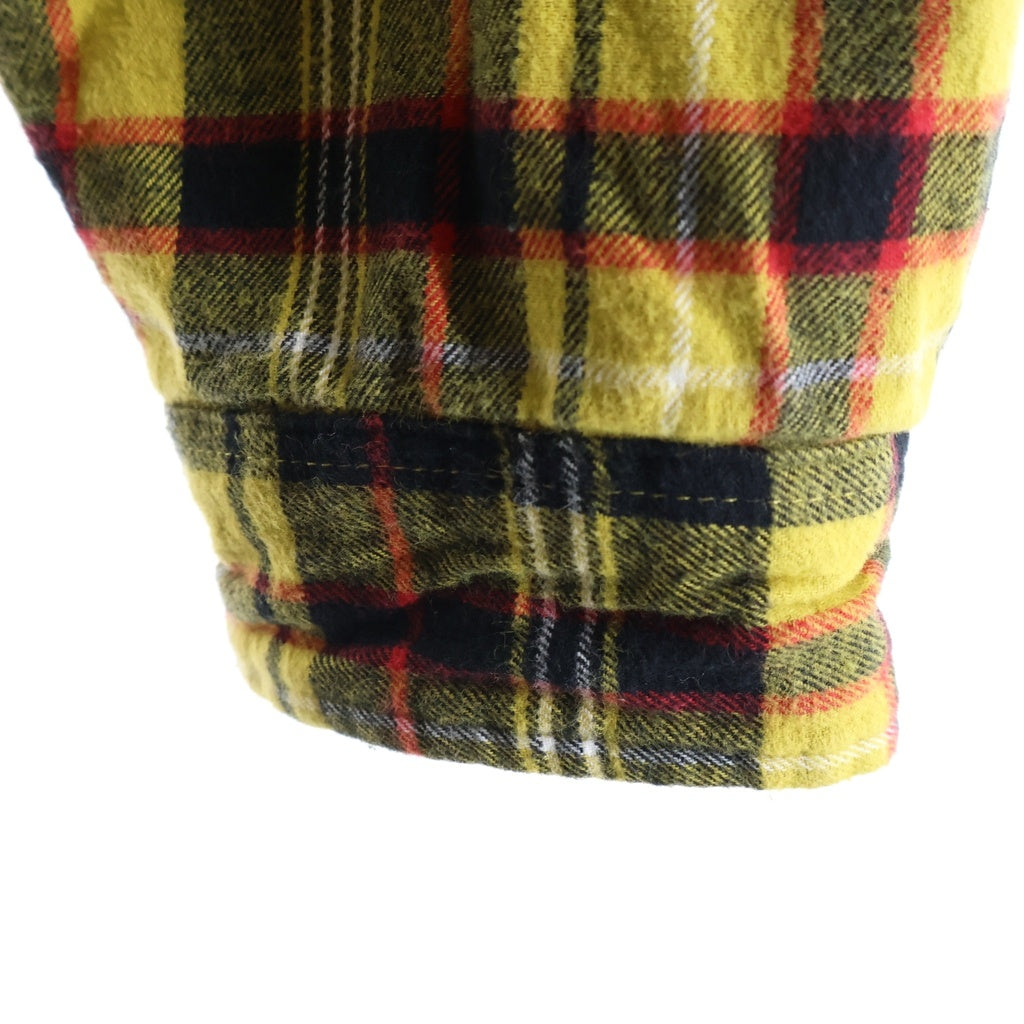 SUPREME(シュプリーム) 25AW Lined Zip Up Hooded Flannel Shirt ラインド ジップ アップ フーデッド フランネル シャツ イエロー