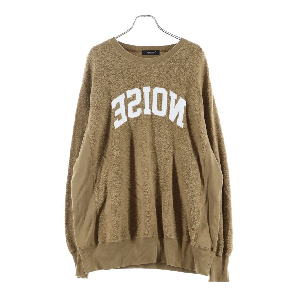 UNDERCOVER(アンダーカバー) 23AW Insideout Pullover Sweat 起毛裏毛裏 パッチデザイン クルーネック スウェット シャツ ブラウン