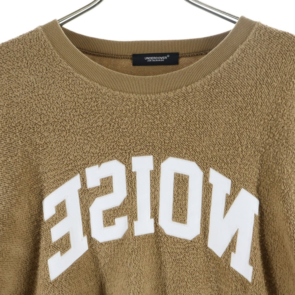 UNDERCOVER(アンダーカバー) 23AW Insideout Pullover Sweat 起毛裏毛裏 パッチデザイン クルーネック スウェット シャツ ブラウン