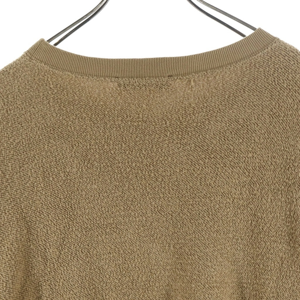 UNDERCOVER(アンダーカバー) 23AW Insideout Pullover Sweat 起毛裏毛裏 パッチデザイン クルーネック スウェット シャツ ブラウン
