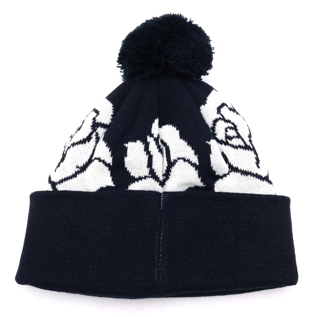 SUPREME(シュプリーム) 22SS Rose Beanie ローズ柄 ロゴ デザイン ビーニー 帽子 ブラック