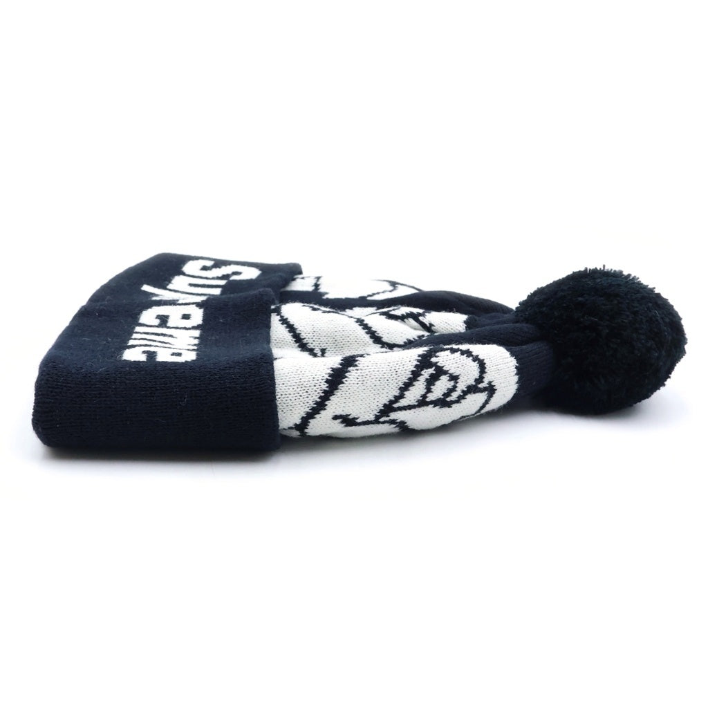 SUPREME(シュプリーム) 22SS Rose Beanie ローズ柄 ロゴ デザイン ビーニー 帽子 ブラック