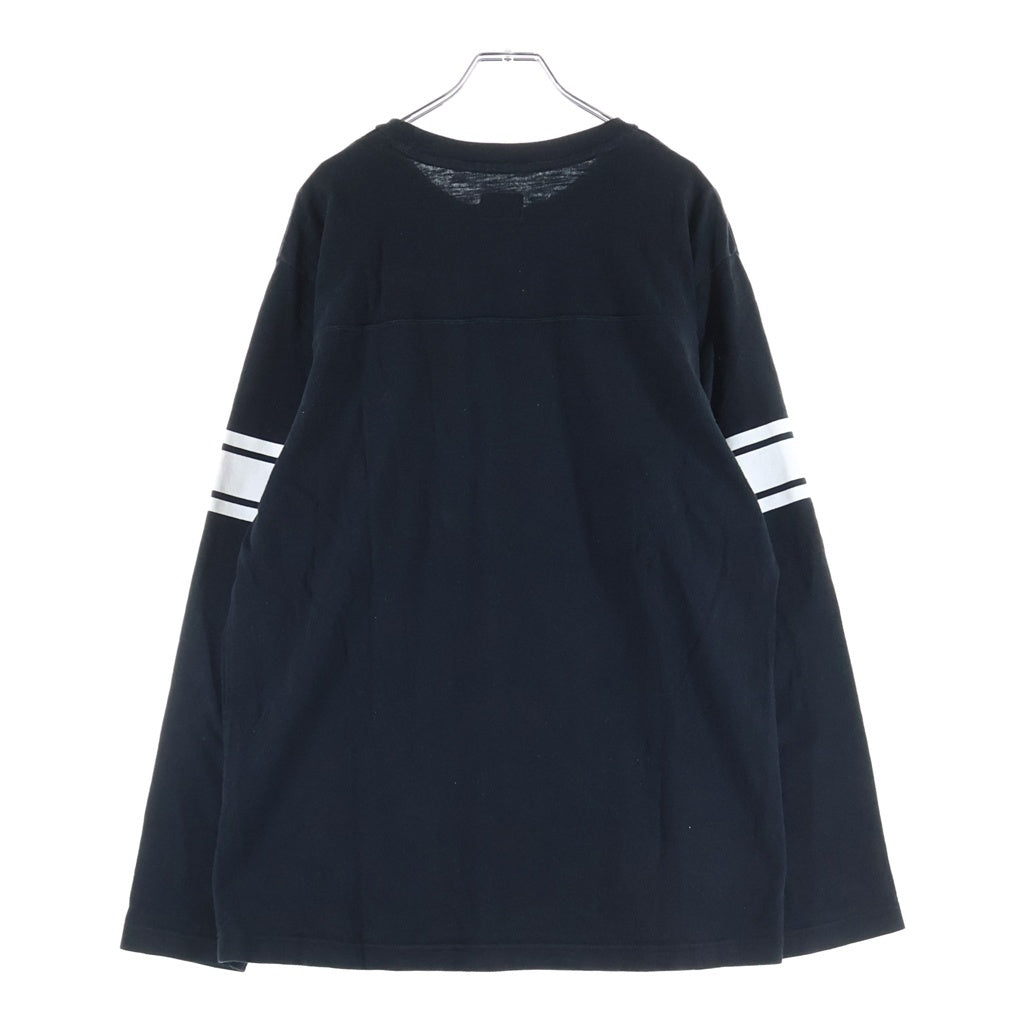 SUPREME(シュプリーム) 08AW L/S Football Top ロゴ プリント ロングスリーブ 長袖 Tシャツ カットソー ブラック