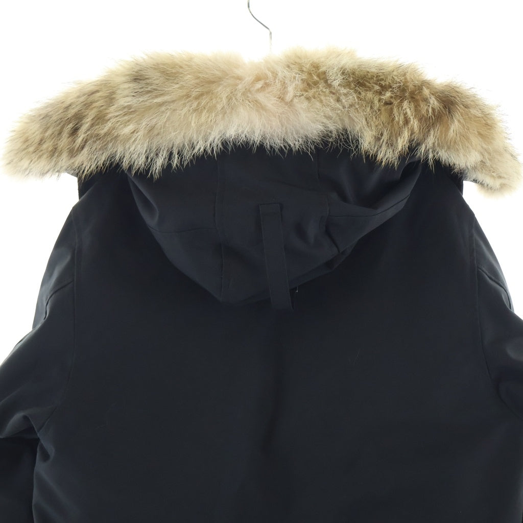 CANADA GOOSE(カナダグース) CHELSEA PARKA チェルシー パーカー ロゴデザイン ファー付き フーデット ダウンジャケット ブラック サイズ XS 2026M