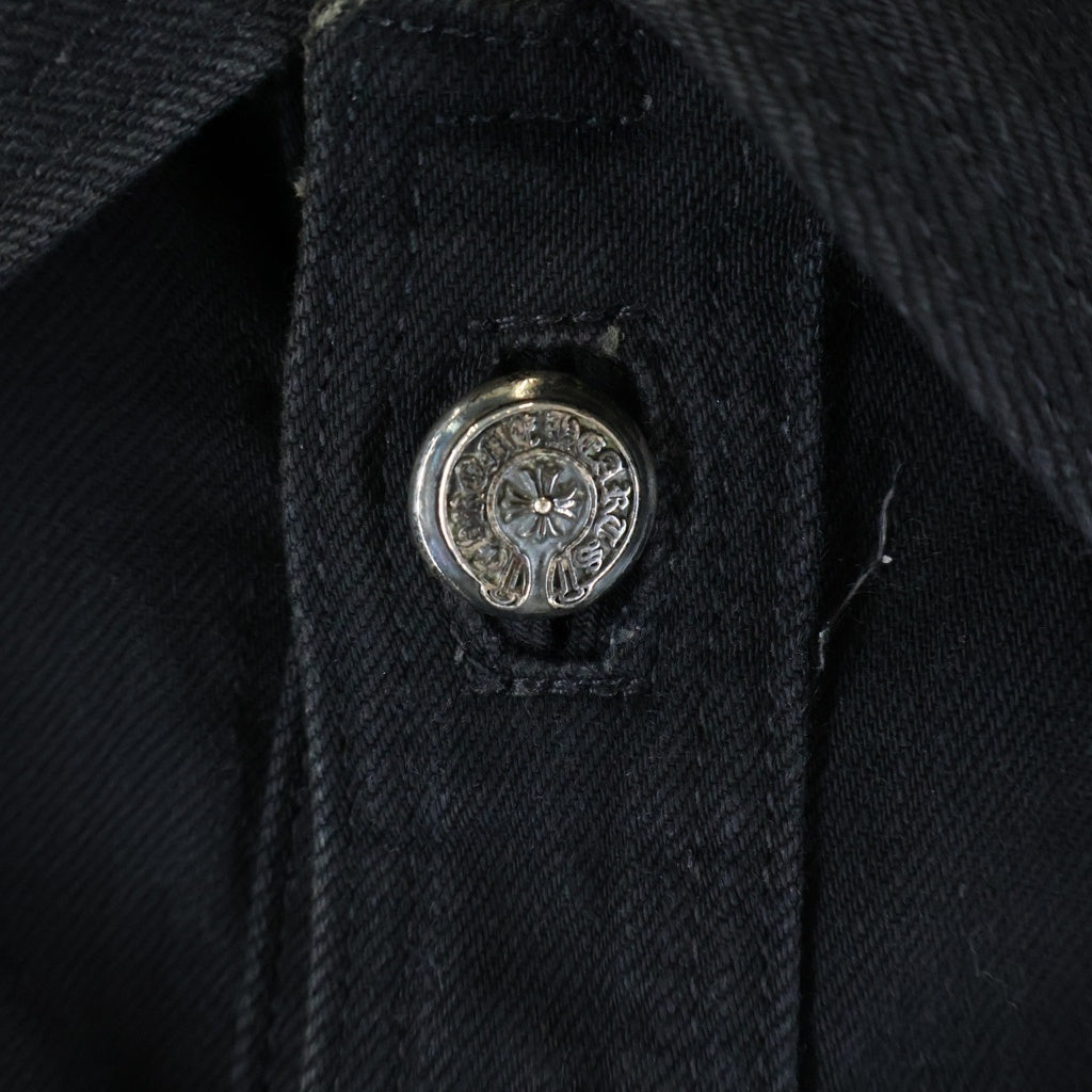 CHROME HEARTS(クロムハーツ) HUNTING JACKET ホースシューボタン デニム ハンティングジャケット ブラック