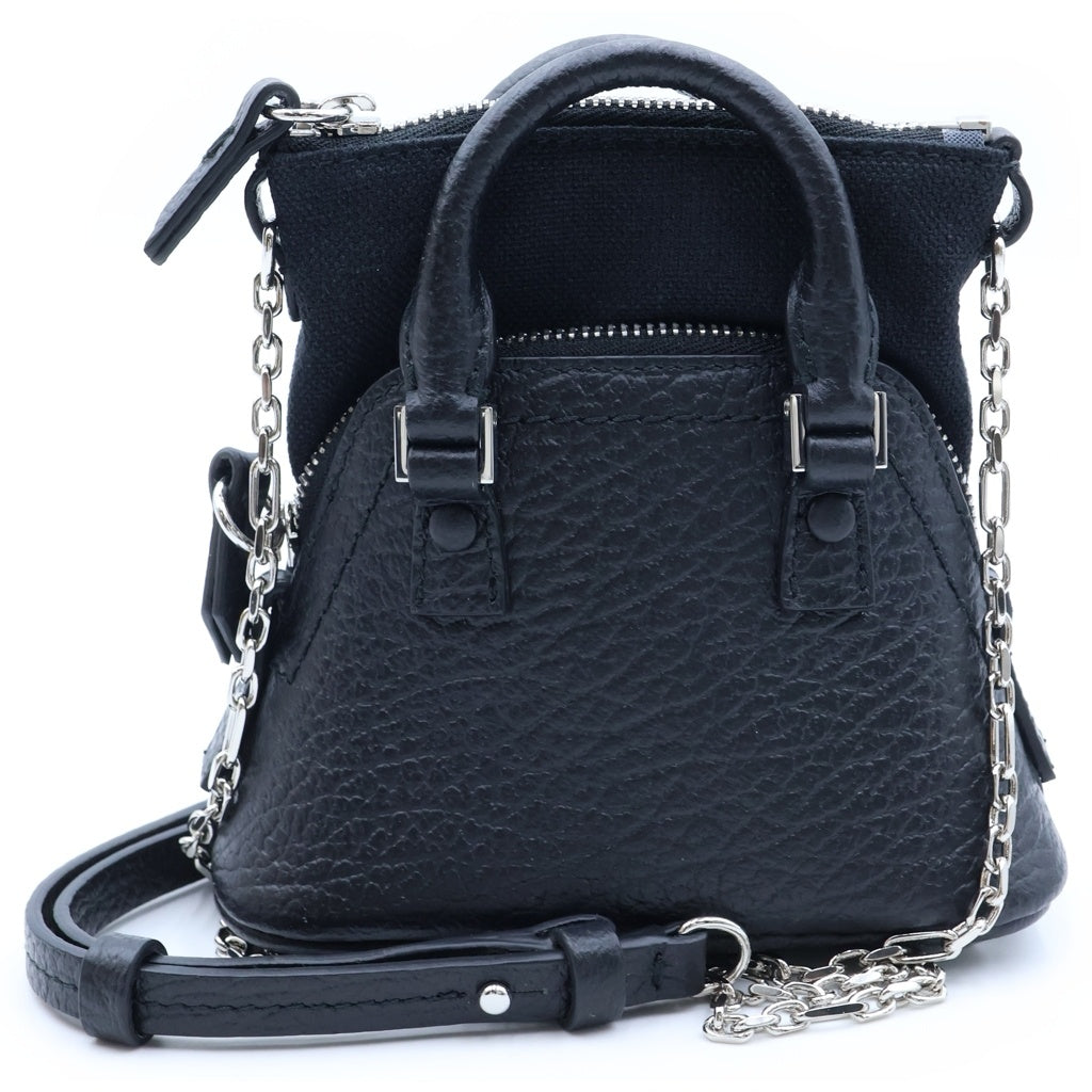 Maison Margiela(メゾンマルジェラ) 5AC ベビー ショルダーバッグ チェーンバッグ カーフレザー ブラック SB3WG0025 レディース