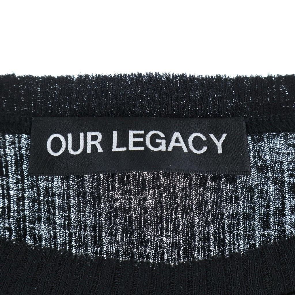 OUR LEGACY(アワーレガシー) ELONGATED LONGSLEEVE エルンゲーテッド ロングスリーブ カットソー ブラック M4266EC