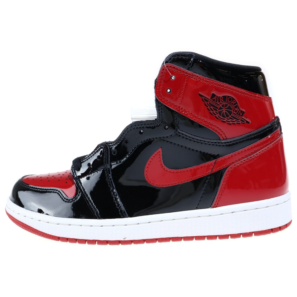 NIKE(ナイキ) AIR JORDAN 1 HIGH OG PATENT BRED エアジョーダン1 パテントブレッド レッド/ブラック US8.5/26.5cm 555088-063