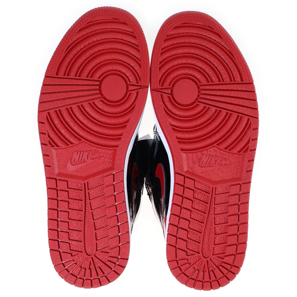 NIKE(ナイキ) AIR JORDAN 1 HIGH OG PATENT BRED エアジョーダン1 パテントブレッド レッド/ブラック US8.5/26.5cm 555088-063