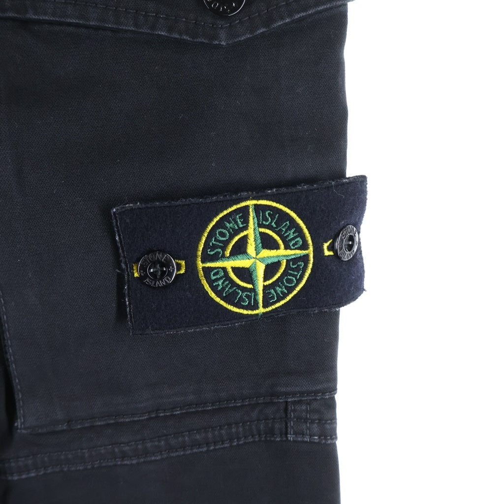 STONE ISLAND(ストーンアイランド) 20FW Slim Fit Cargo Pants ストーンワッペンスリムフィットカーゴパンツ ブラック 7315312L1