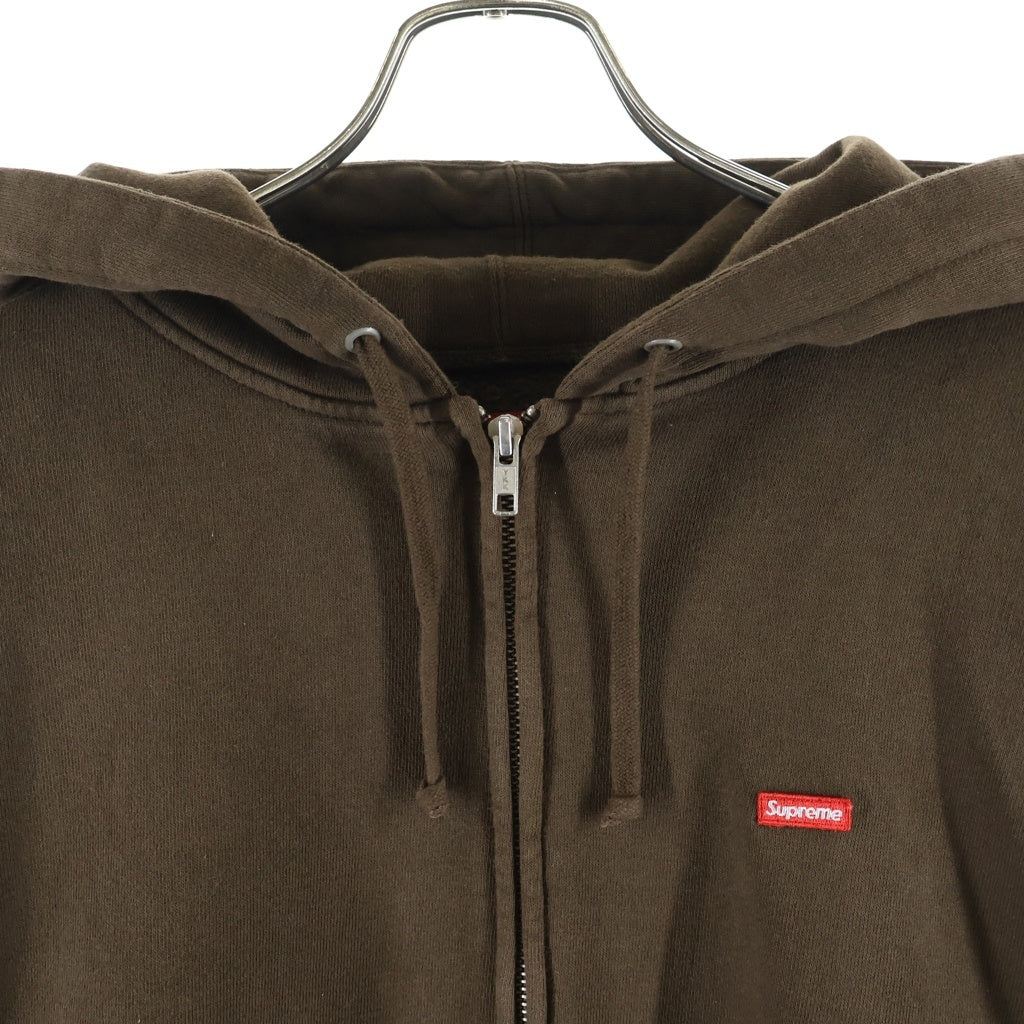 SUPREME(シュプリーム) 25AW Small Box Zip Up Hooded Sweatshirt スモールボックスロゴ ジップアップフーデッド スウェットシャツ パーカー ブラウン