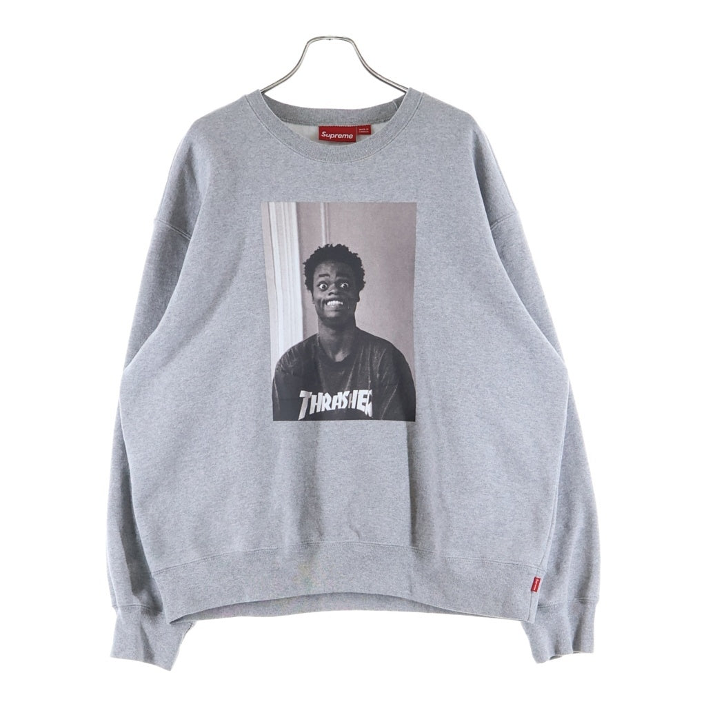 SUPREME(シュプリーム) 24AW ×Thrasher Harold Crewneck スラッシャー ハロルド クルーネック スウェットシャツ グレー