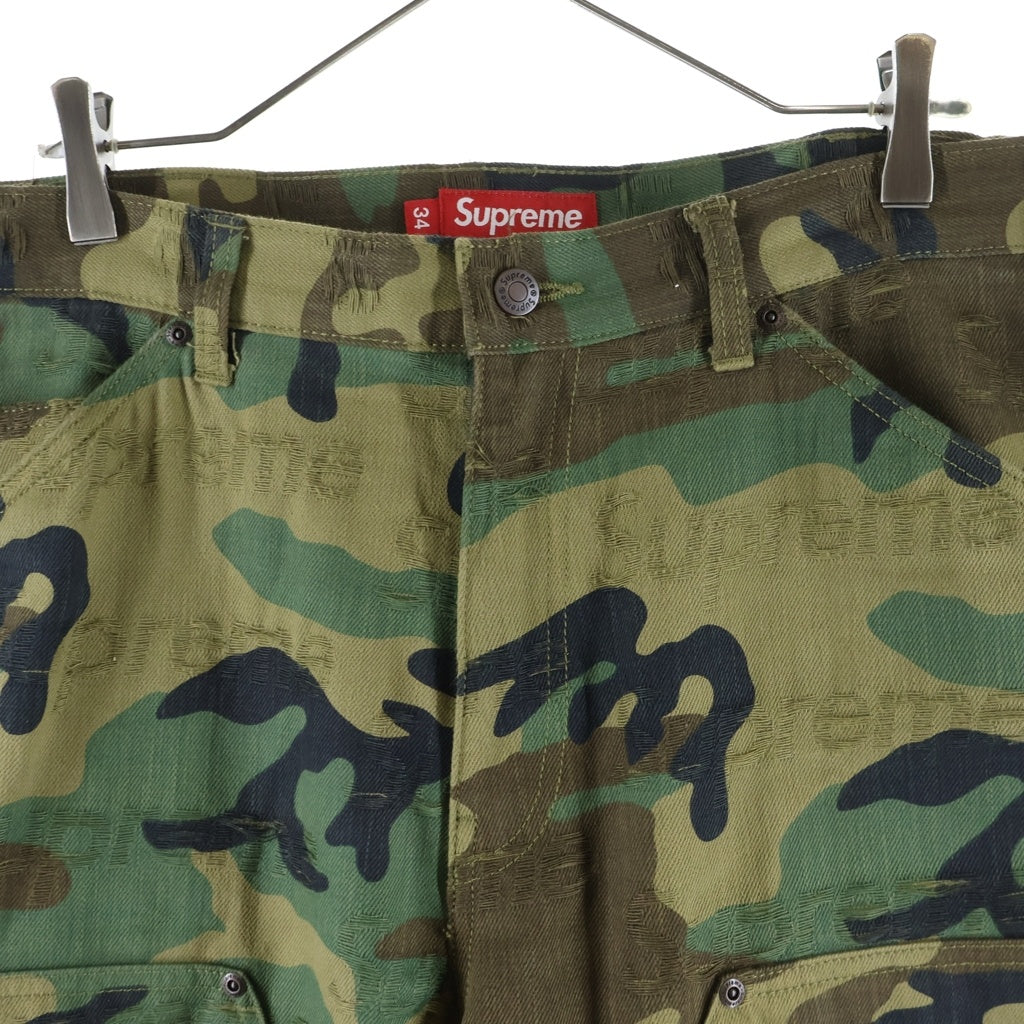 SUPREME(シュプリーム) 25AW Jacquard Logos Double Knee Denim Painter Jean ジャカードロゴ ダブルニーデニムペインターパンツ カーキ