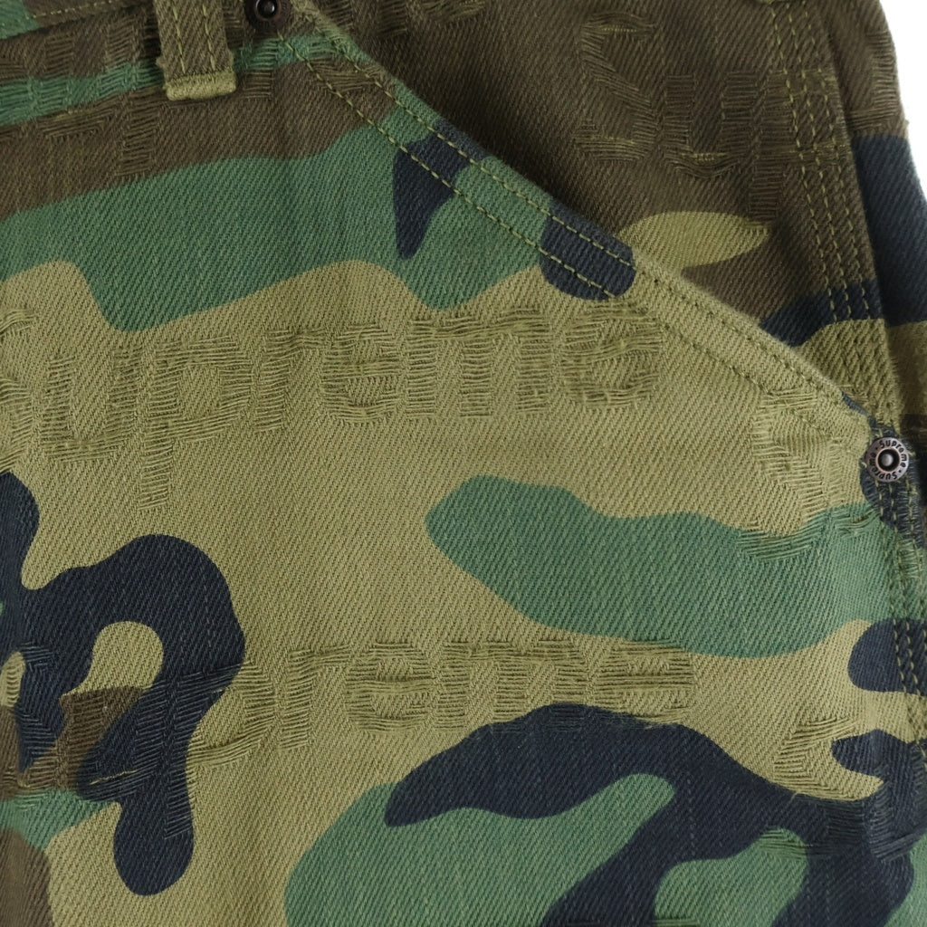 SUPREME(シュプリーム) 25AW Jacquard Logos Double Knee Denim Painter Jean ジャカードロゴ ダブルニーデニムペインターパンツ カーキ