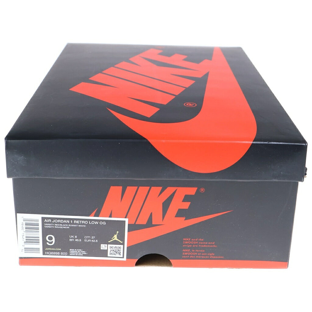 NIKE(ナイキ) AIR JORDAN 1 RETRO LOW OG CHICAGO エアジョーダン レトロ シカゴ ローカットスニーカー レッド/ホワイト US9/27cm HQ6998-600