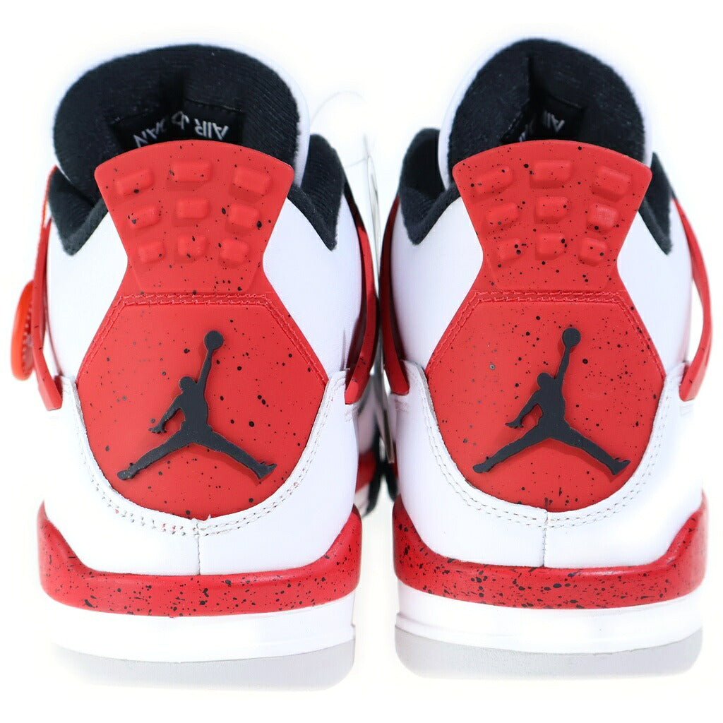 NIKE(ナイキ) AIR JORDAN RETRO Red Cement エアジョーダン 4 レッドセメント ハイカットスニーカー ホワイト/レッド US9.5/27.5cm DH6927-161