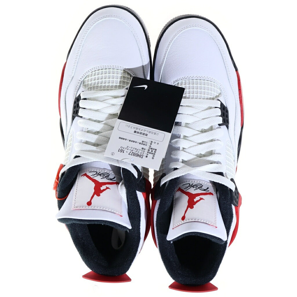NIKE(ナイキ) AIR JORDAN RETRO Red Cement エアジョーダン 4 レッドセメント ハイカットスニーカー ホワイト/レッド US9.5/27.5cm DH6927-161