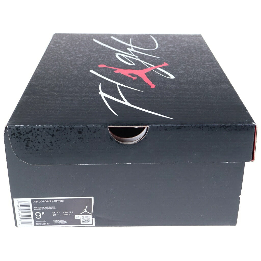 NIKE(ナイキ) AIR JORDAN RETRO Red Cement エアジョーダン 4 レッドセメント ハイカットスニーカー ホワイト/レッド US9.5/27.5cm DH6927-161