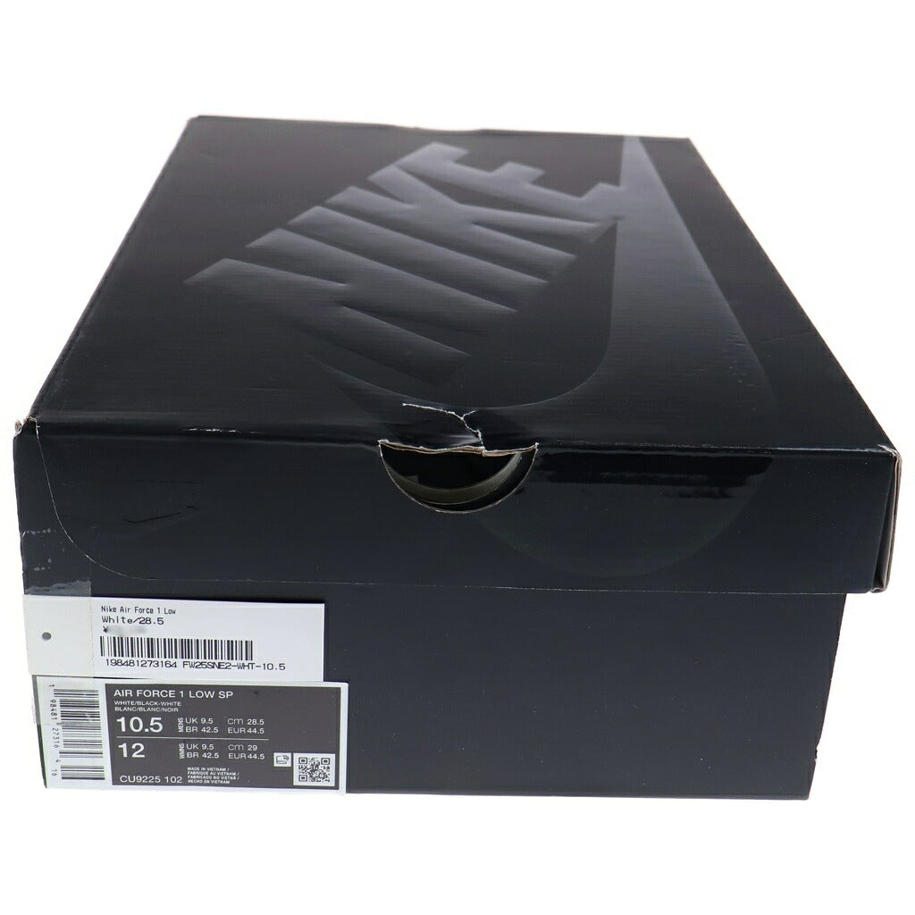 NIKE(ナイキ) ×SUPREME AIR FORCE 1 LOW エアフォース1 ローカットスニーカー US10.5/28.5cm ホワイト/ブラック CU9225-102