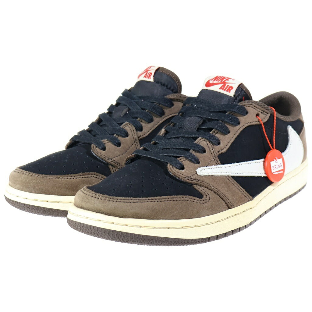 NIKE(ナイキ) ×TRAVIS SCOTT AIR JORDAN 1 LOW OG SP-T トラヴィススコット エアジョーダン1 ローカットスニーカー US8.5/26.5cm ブラウン CQ4277-001