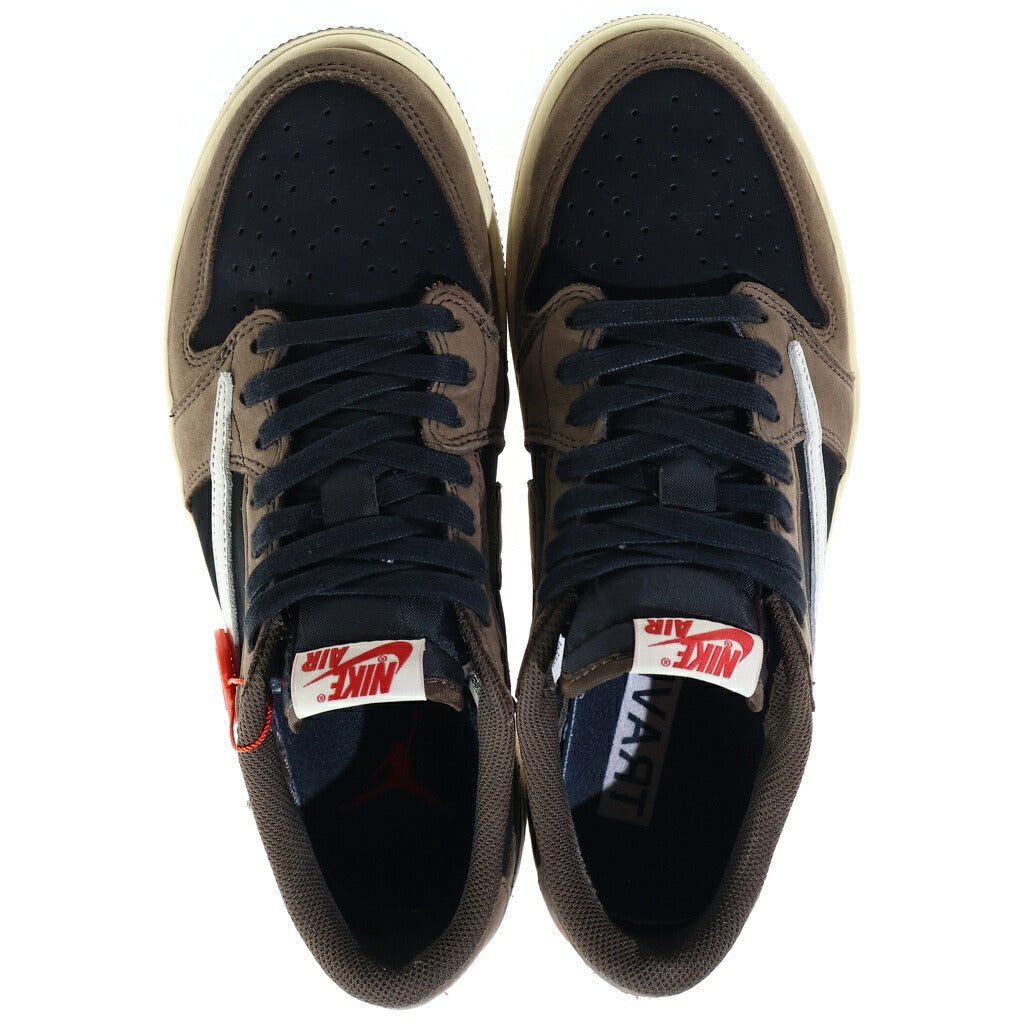 NIKE(ナイキ) ×TRAVIS SCOTT AIR JORDAN 1 LOW OG SP-T トラヴィススコット エアジョーダン1 ローカットスニーカー US8.5/26.5cm ブラウン CQ4277-001