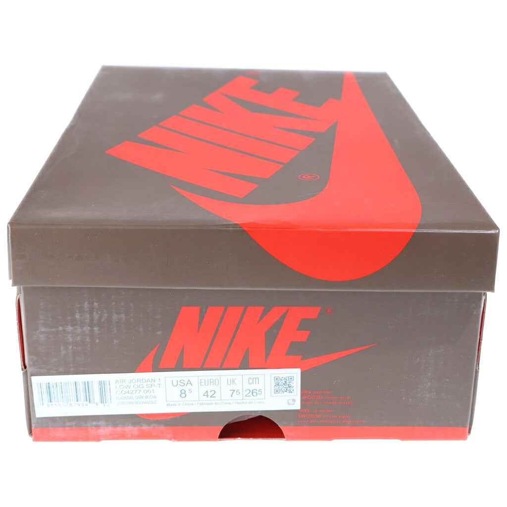 NIKE(ナイキ) ×TRAVIS SCOTT AIR JORDAN 1 LOW OG SP-T トラヴィススコット エアジョーダン1 ローカットスニーカー US8.5/26.5cm ブラウン CQ4277-001