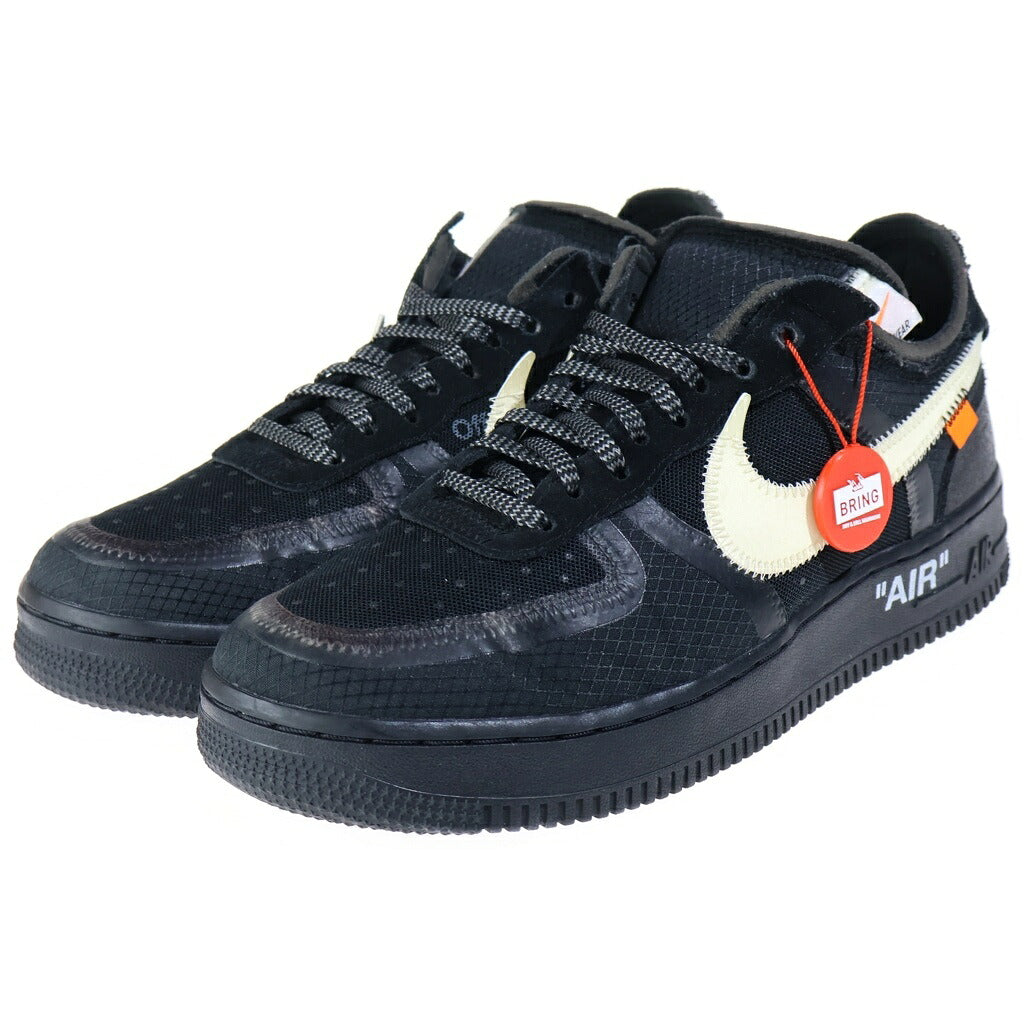 NIKE(ナイキ) ×OFF-WHITE THE 10 AIR FORCE 1 LOW オフホワイトコラボ エアフォースワン ローカットスニーカー ブラック US8.5/26.5cm AO4606-001