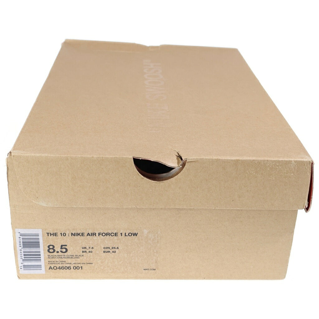 NIKE(ナイキ) ×OFF-WHITE THE 10 AIR FORCE 1 LOW オフホワイトコラボ エアフォースワン ローカットスニーカー ブラック US8.5/26.5cm AO4606-001